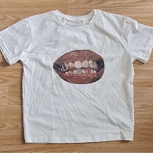 Zara White Camisole with Graphic Print